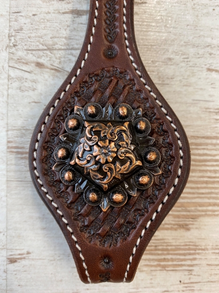 Floral Pentagon Concho copper 1 1/2
